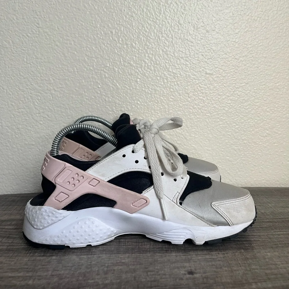 Nike Boys Air Huarache‎ Run 654275-115 White Running Sneakers - Sz 4Y Pre-Owned